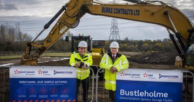 Pivot Power’s COO/CTO Mikey Clark and Councillor Steve Melia, West Bromwich Town Lead at Sandwell Council, at the Bustleholme battery storage site