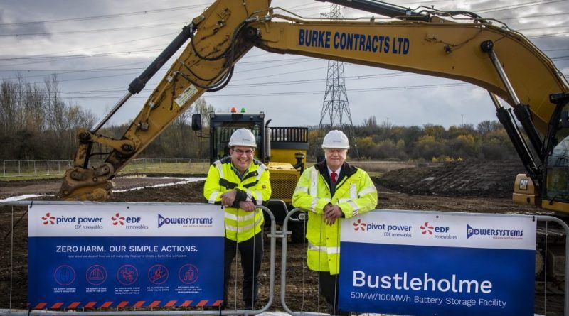 Pivot Power’s COO/CTO Mikey Clark and Councillor Steve Melia, West Bromwich Town Lead at Sandwell Council, at the Bustleholme battery storage site