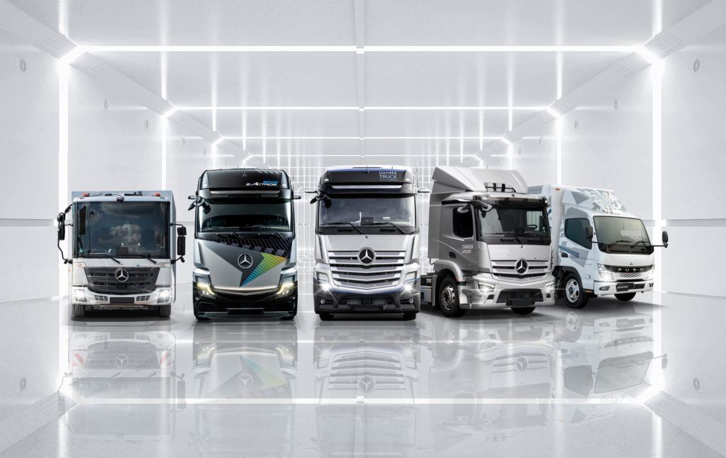 Daimler e-truck family.